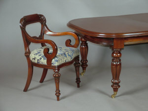 Appraisal: A Victorian style mahogany round corner extending dining table with