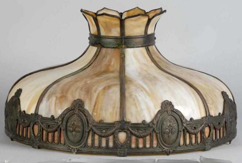 Appraisal: Slag Glass Hanging Chandelier Description Chandelier has all eight original