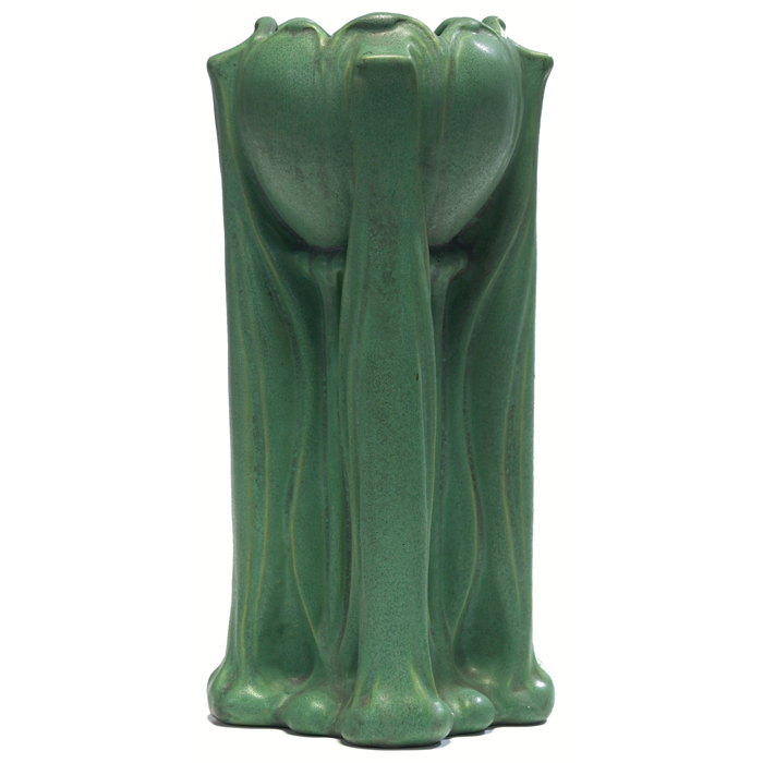 Appraisal: Excellent Teco vase designed by F Moreau tulip shape covered