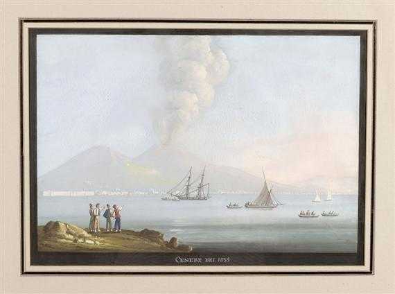 Appraisal: NAPLES Anonymous Jh Cenere del Gouache with margins in black