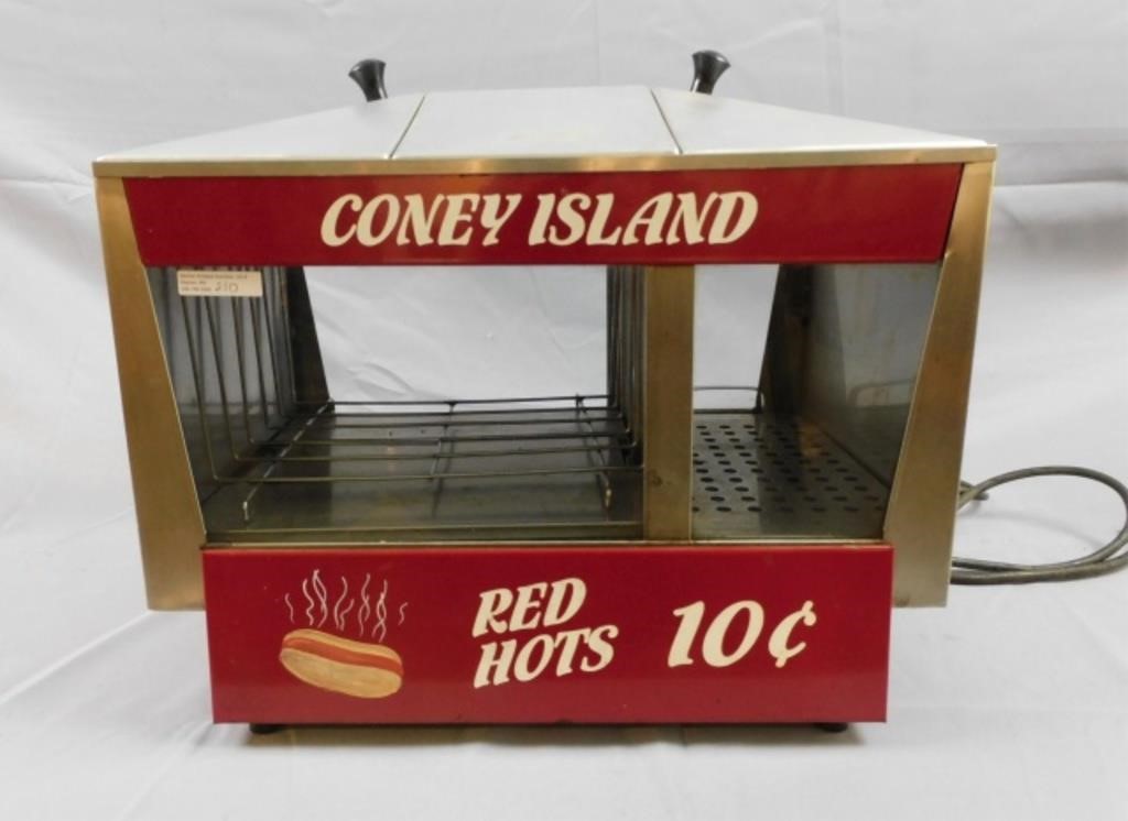 Appraisal: VINTAGE CONEY ISLAND HOT DOG MACHINE RED HOTS cents Star