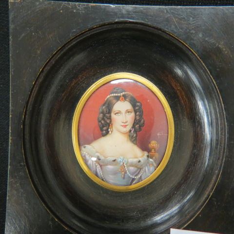 Appraisal: Miniature Painting on Ivory of an Empress artist signed x