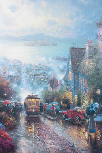 Appraisal: THOMAS KINKADE American born An artist's proof print on canvas