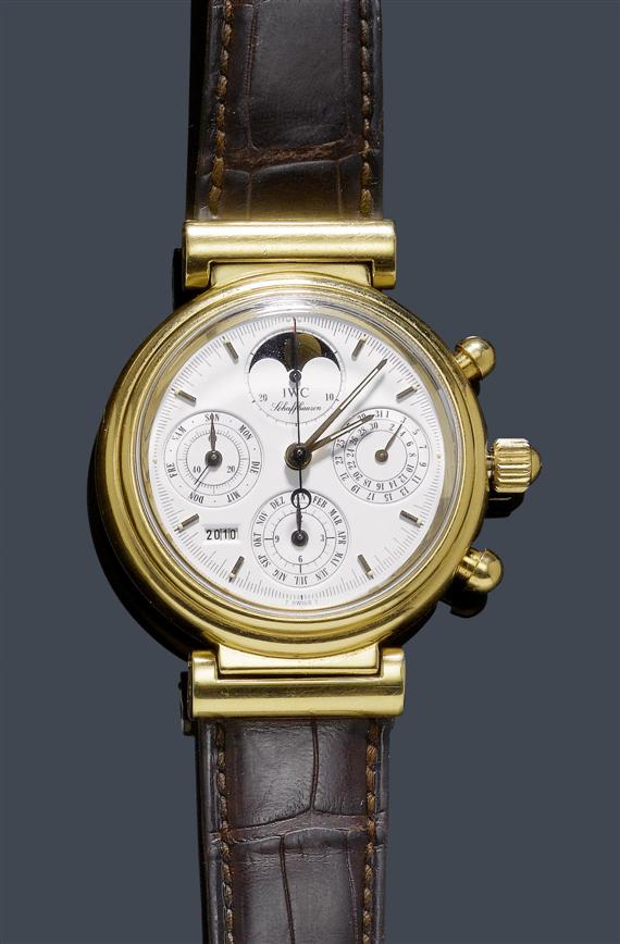 Appraisal: A GENTLEMAN'S WRISTWATCH PERPETUAL CALENDAR WITH PHASES OF THE MOON