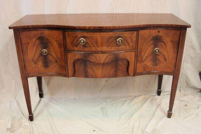 Appraisal: Banded Mahogany Sideboard Dimensions wide x x high