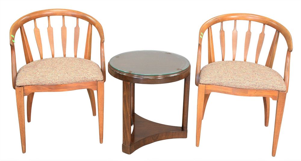 Appraisal: Three Piece Lot to include a mid century Edward Wormley