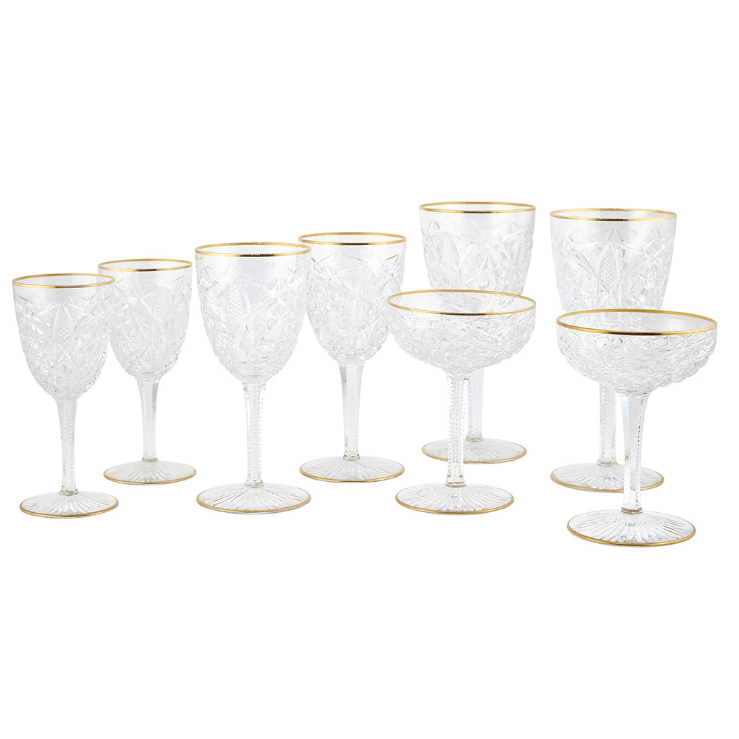 Appraisal: Baccarat Cut Glass Stemware and Partial Dessert Service Second half