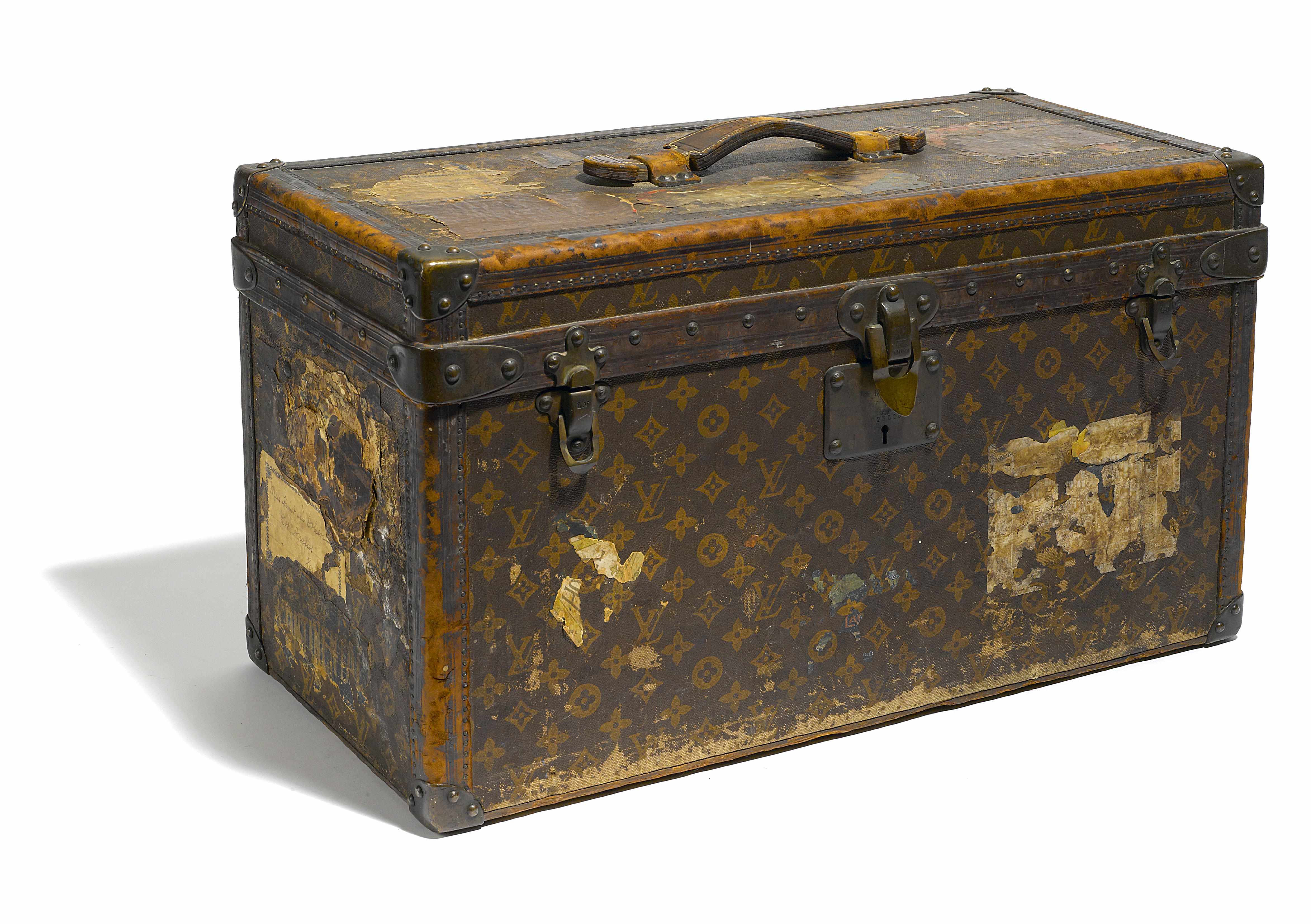 Appraisal: A Louis Vuitton hard sided travel case some vintage travel