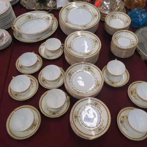 Appraisal: pc Noritake Carltonia China Service elegant pattern with florals gold