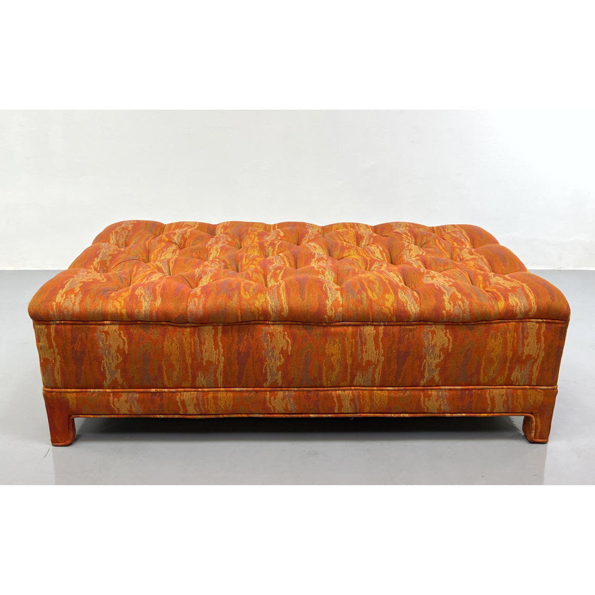 Appraisal: Large Oversized Mid Century Modern Ottoman Bench Jack Lenor Larsen