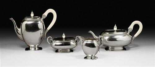 Appraisal: COFFEE AND TEA SET Bremen th century Munich Jewellers Rave