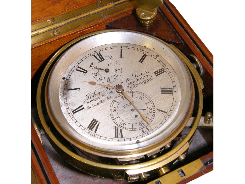 Appraisal: Good marine chronometer the silvered dial signed John Bruce Sons