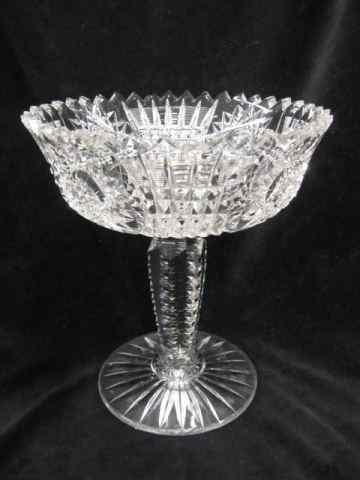 Appraisal: Cut Glass Tall Fruit Compote brilliant period '' tall ''