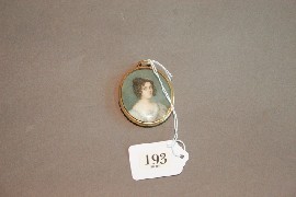 Appraisal: A portrait miniature of lady English School early th century