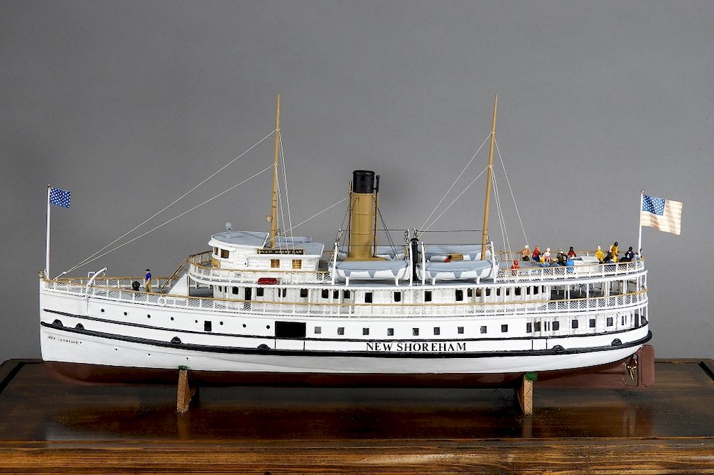 Appraisal: S S New Shoreham Scratch Built Steamer Ship Model United