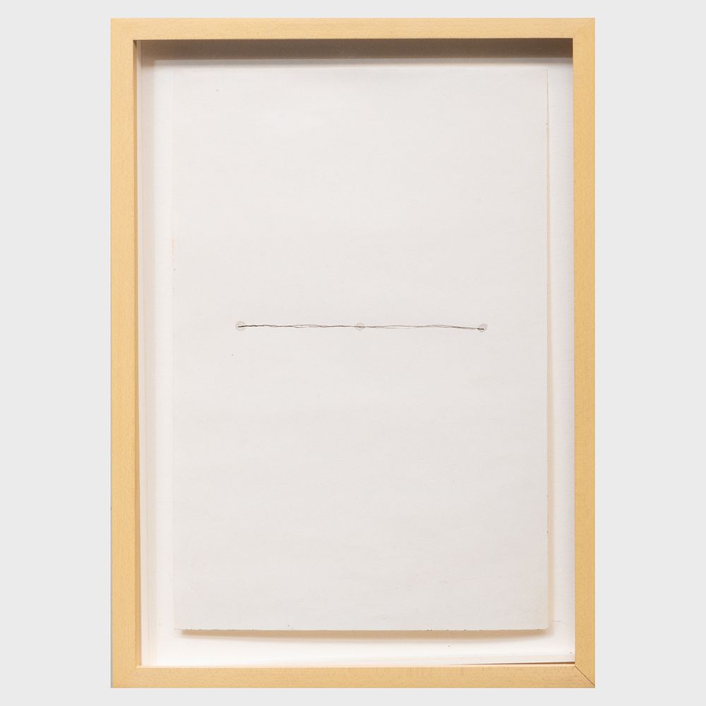 Appraisal: Richard Tuttle b No Two Black Lines Three Grey Dots