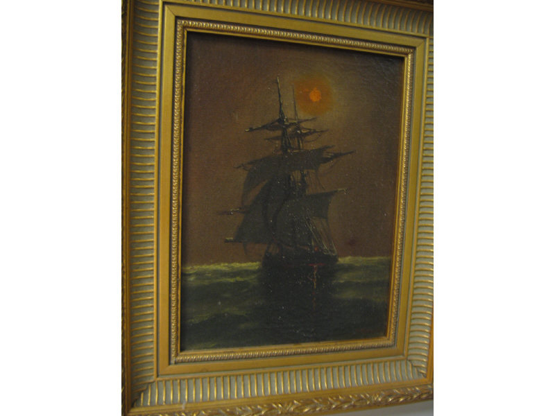 Appraisal: TH TH CENTURY Clipper ship at sea oil on canvas