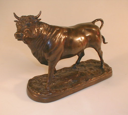 Appraisal: A bronze model of a bull high