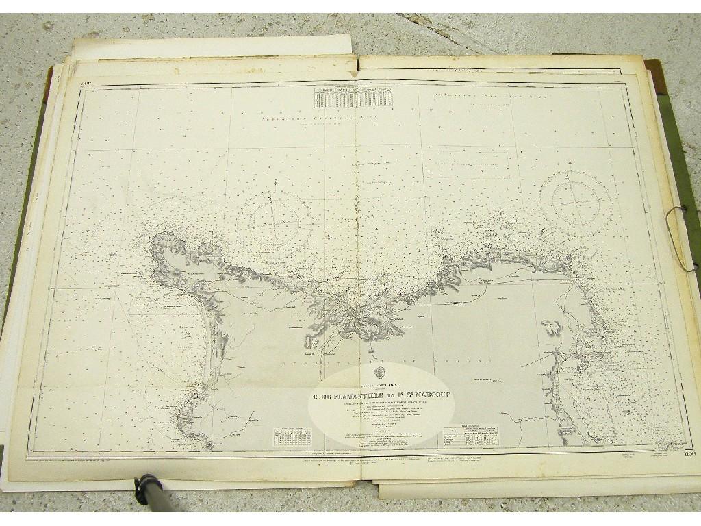 Appraisal: Folio of s coastal sea charts