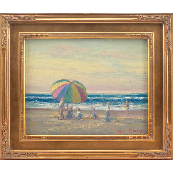 Appraisal: William Ballantine Dorsey American b Beach Scene oil on canvas