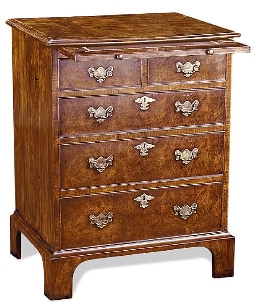 Appraisal: A George I style walnut chest of drawers height in