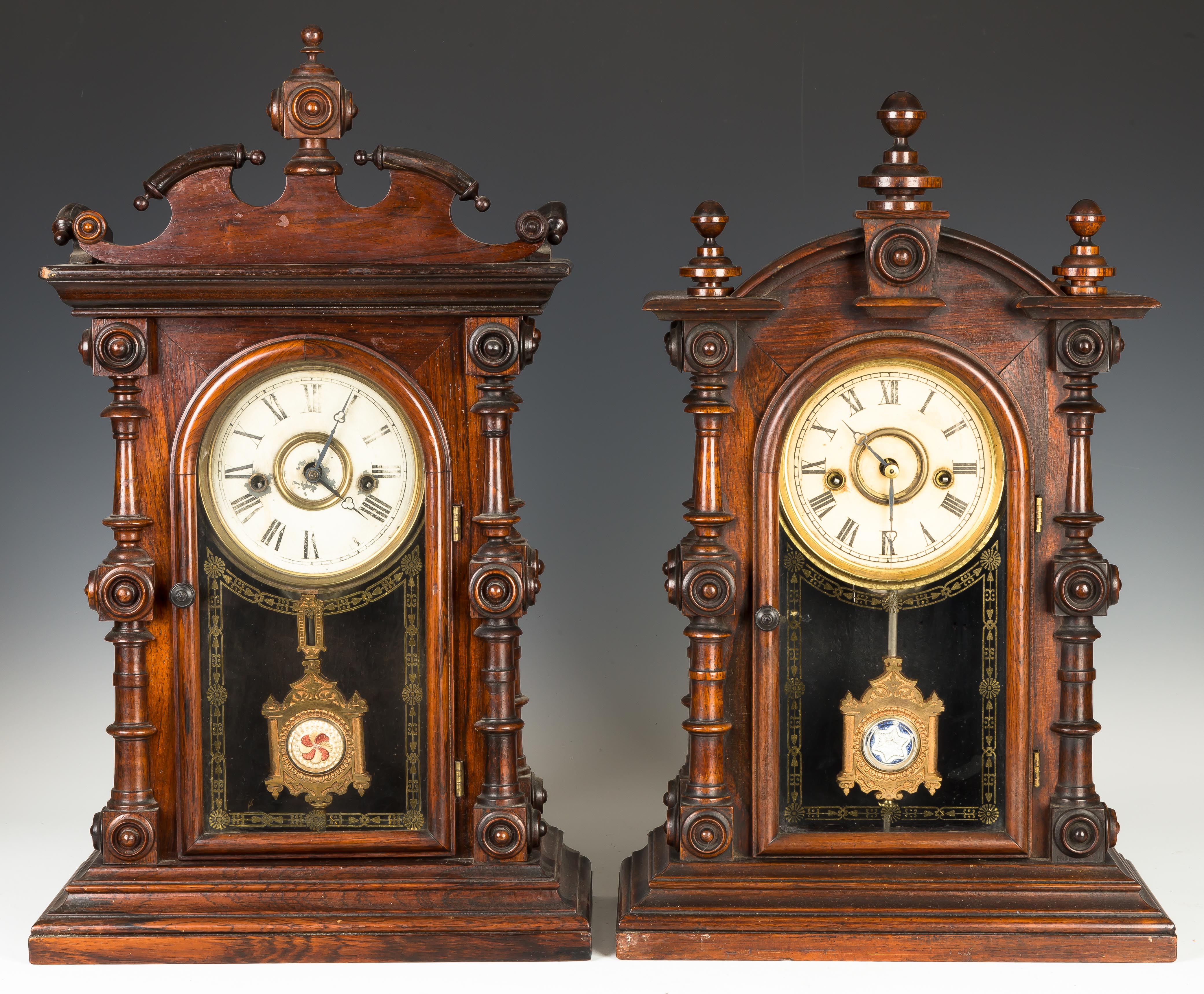 Appraisal: Welch Spring Co Patti Shelf Clock Rosewood case old finish