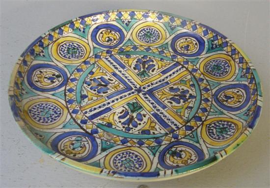 Appraisal: th century North African pottery dish