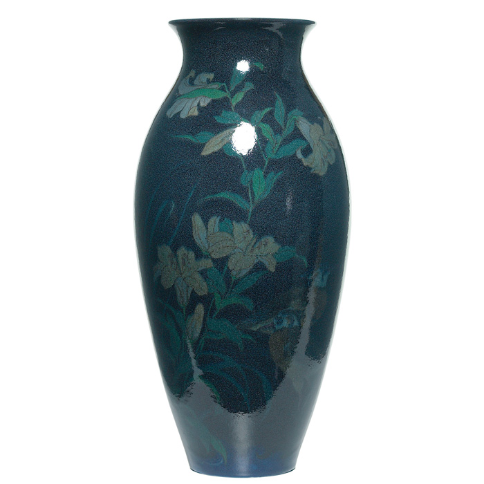 Appraisal: Large and decorative Rookwood vase monumental form in a Turquoise