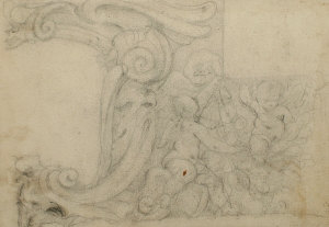 Appraisal: European Baroque School th century- Design for an ornamental bracket