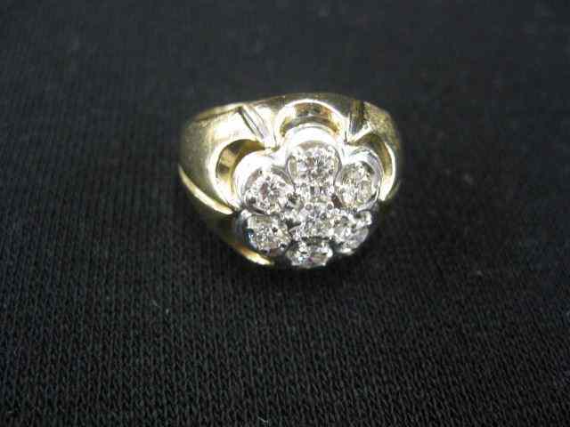 Appraisal: Diamond Man's Ring diamonds totaling carat in heavy k yellow