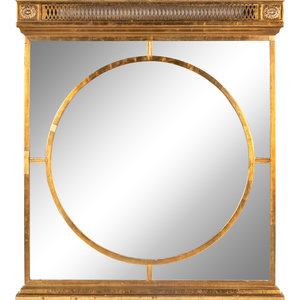 Appraisal: A Continental Giltwood Mirror th Century Height x width inches