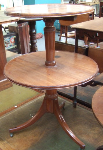 Appraisal: A th century mahogany drop flap graduated two tier dumb