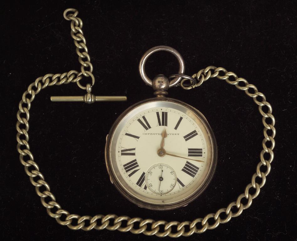 Appraisal: GENTLEMAN'S th CENTURY SILVER OPEN-FACE POCKET WATCH the fusee capped