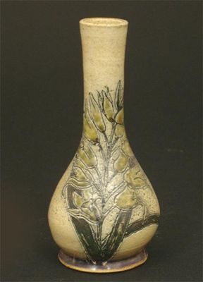 Appraisal: A Martin Brothers stoneware solifleur vase incised with a spray