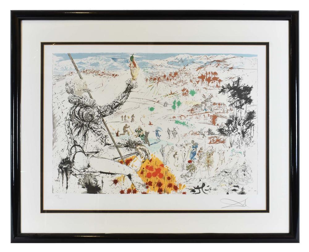 Appraisal: SALVADOR DALI SPANISH - LITHOGRAPHDon Quixote L Age Dor Signed