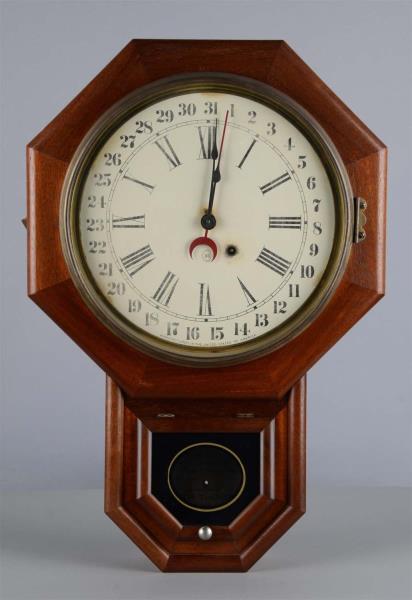 Appraisal: Seth Thomas Wood Wall Clock Mechanical calendar wall clock with