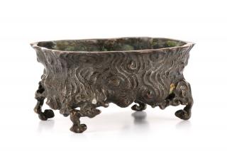 Appraisal: Japanese Bronze Censer Dragon in Clouds Motif Japanese Meiji Period