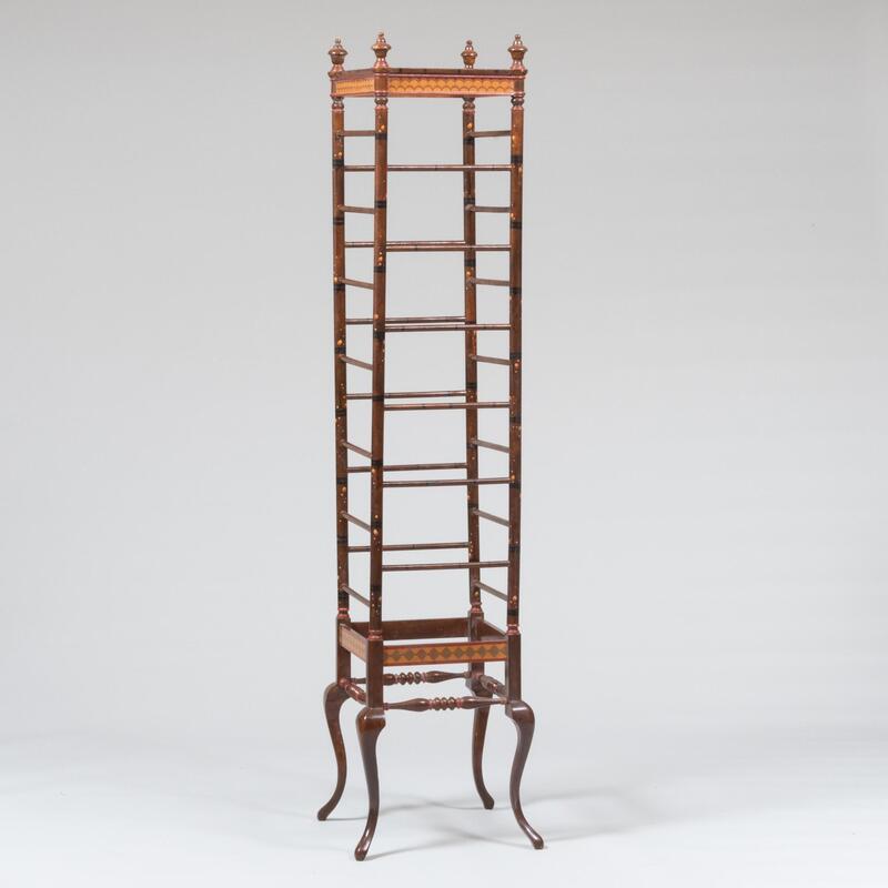 Appraisal: Unusual Painted Wood Drying Rack Colefax and Fowler ft in