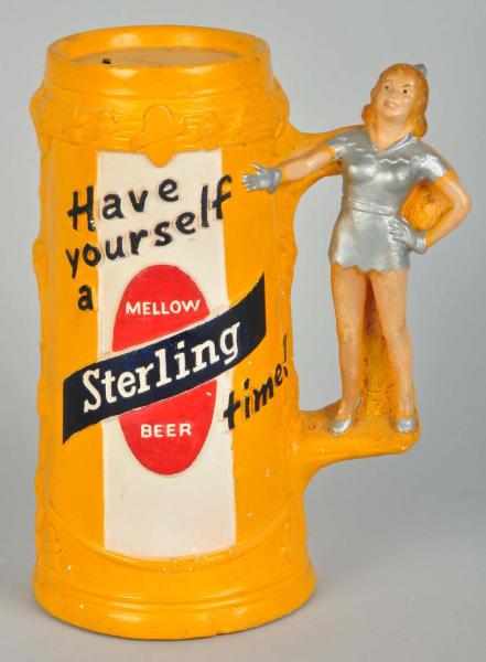 Appraisal: Plaster Sterling Beer Advertising Figure s Tinker Bell bank Minor