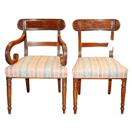 Appraisal: Set of Eight Regency Mahogany Dining Chairs Estimate nbsp nbsp