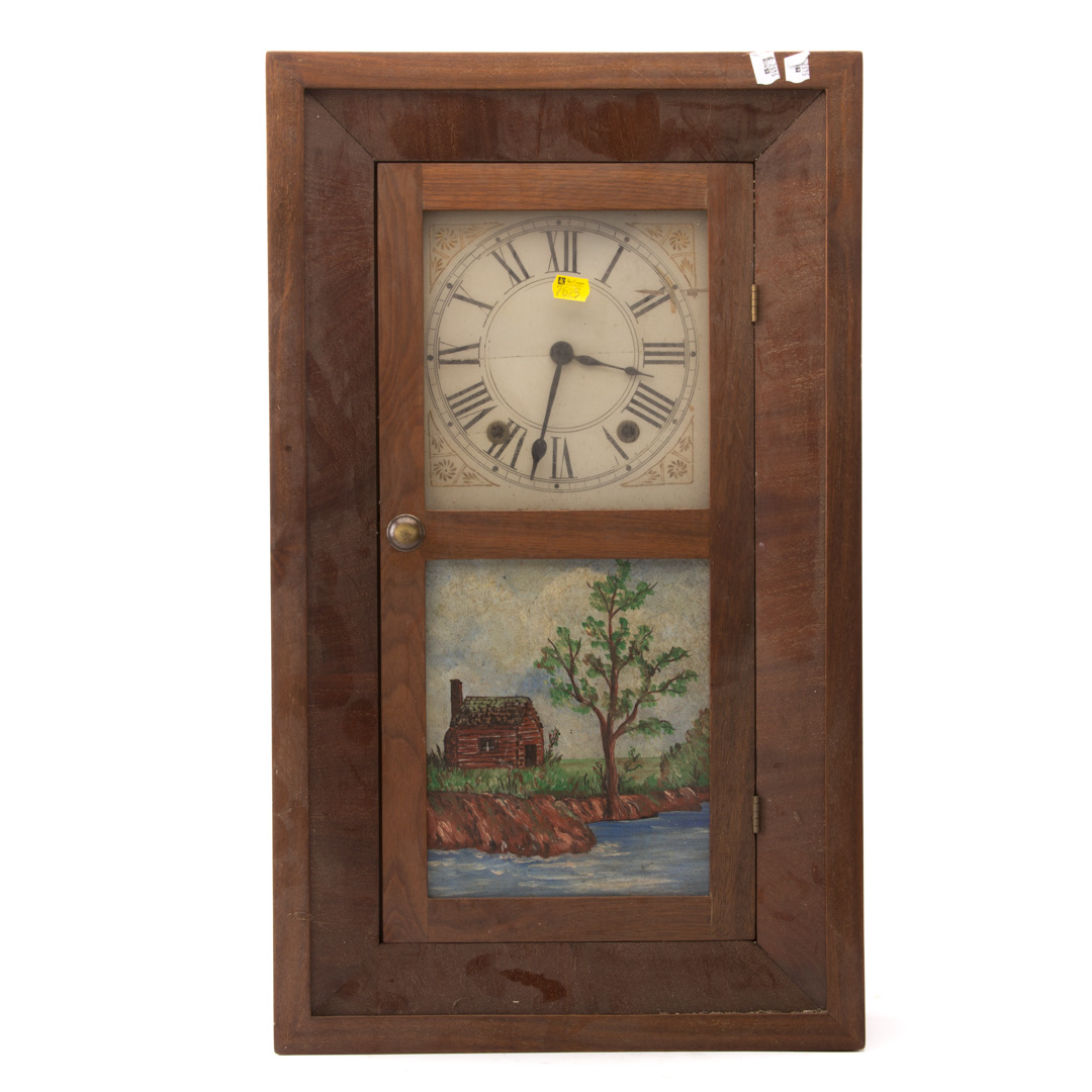 Appraisal: Smith Bros mahogany ogee mantel clock circa with fragmentary label