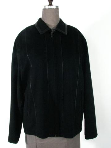 Appraisal: Men's Black Leather Cashmere Jacket ''Torras of Spain'' Size Length