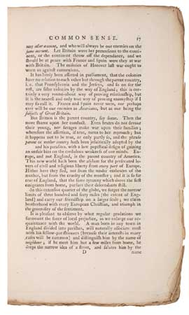 Appraisal: FIRST LONDON EDITION OF THE GREAT REVOLUTIONARY PAMPHLET PAINE THOMAS