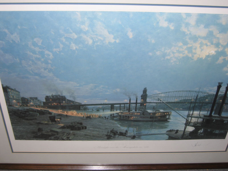 Appraisal: JOHN STOBART AMERICAN b PITTSBURGH MOONLIGHT OVER THE MONONGAHELA IN