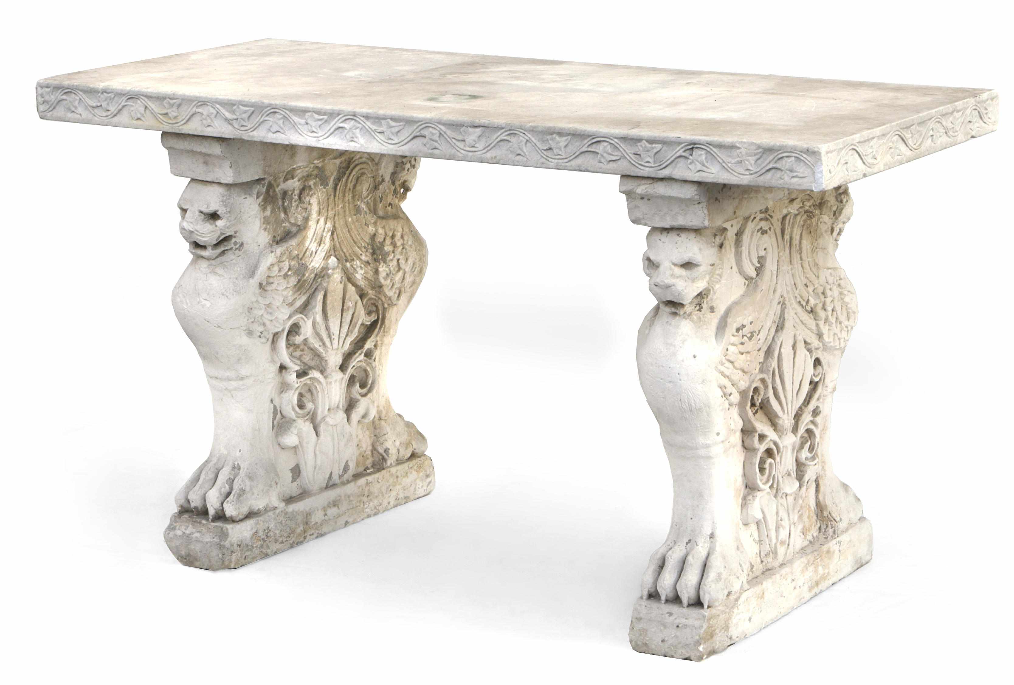 Appraisal: An Italian Renaissance Revival carved marble table after the antique