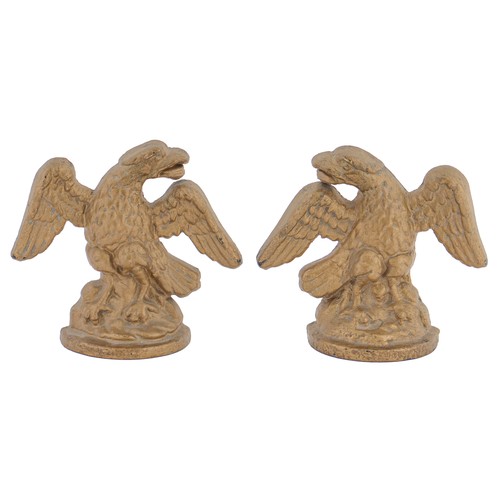 Appraisal: A pair of Victorian cast iron eagle doorstops cm h