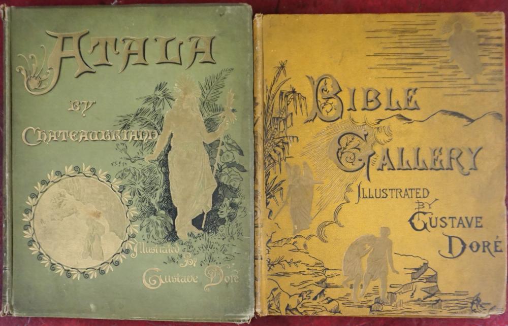 Appraisal: TWO GUSTAVE DOR FRENCH - ILLUSTRATED BOOKS THE BIBLE GALLERY