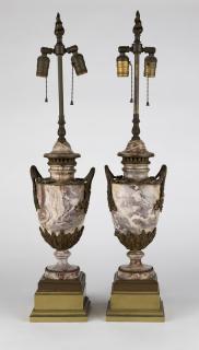 Appraisal: A pair of gilt bronze Late th early th century