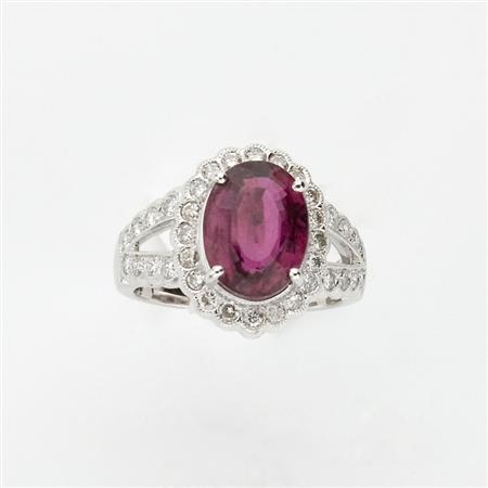 Appraisal: Platinum Rubellite and Diamond Ring Estimate -