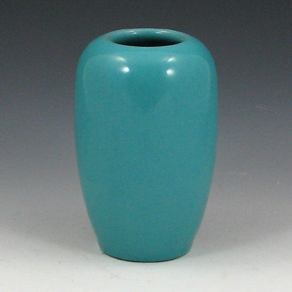 Appraisal: California Faience Turquoise Gloss Vase - Mint California Faience vase